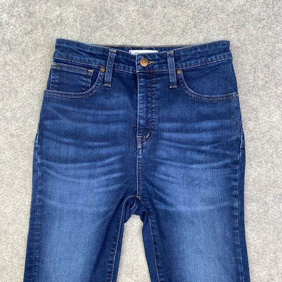Madewell Curvy High-Rise Skinny Jeans in Dark Wash Blue Size 26 - Picture 2 of 13